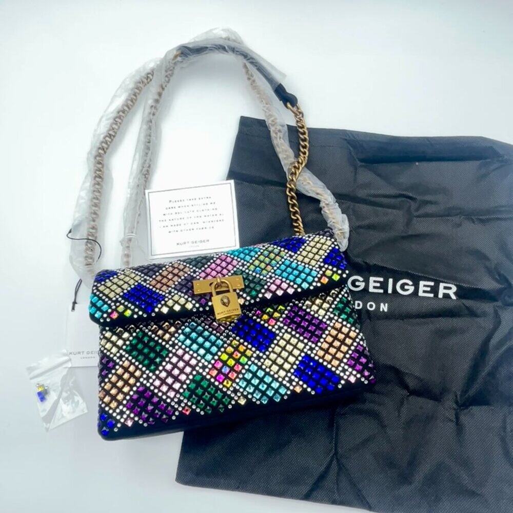 Kurt Geiger London Mini Brixton Crystal Shoulder Bag Purse & Dustbag NWT